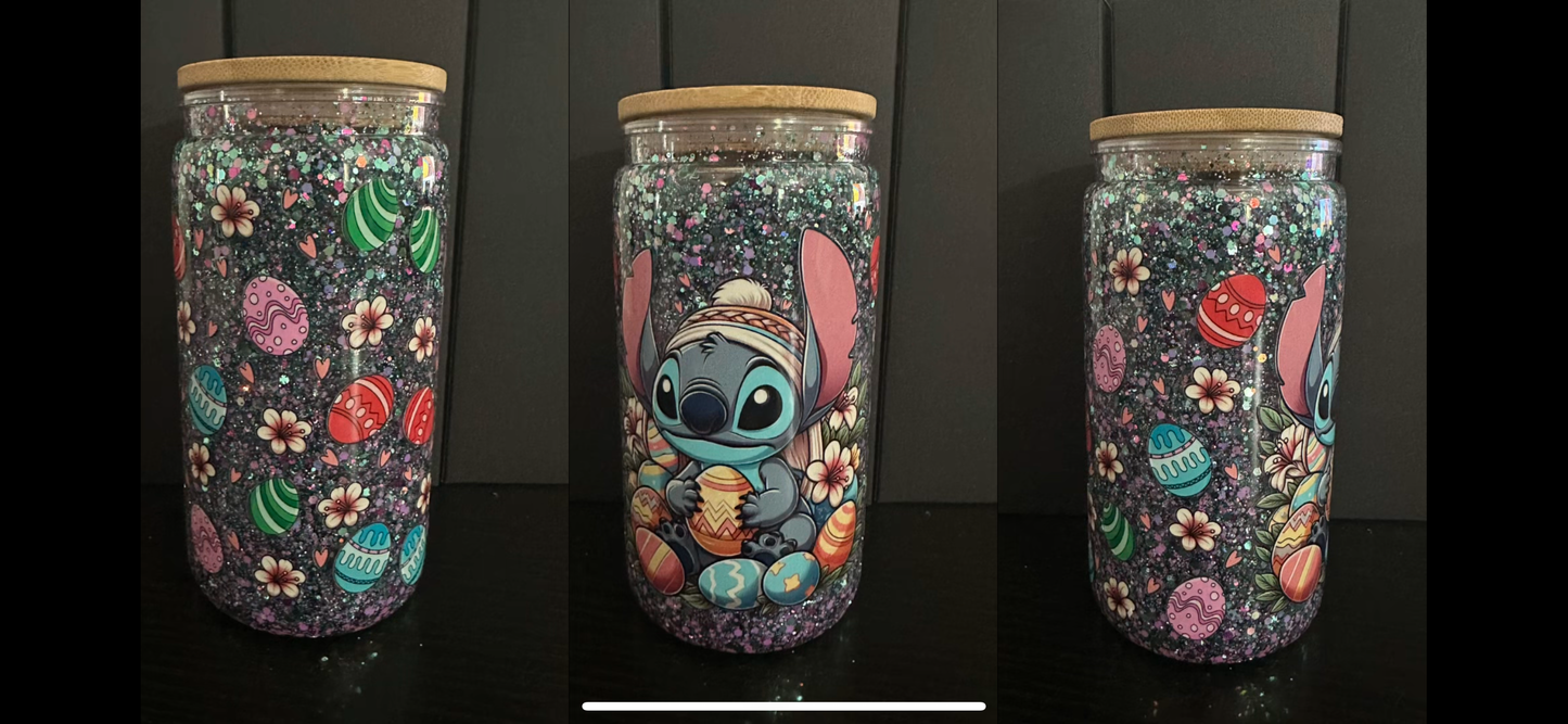 Stitch Easter snow globe cup!